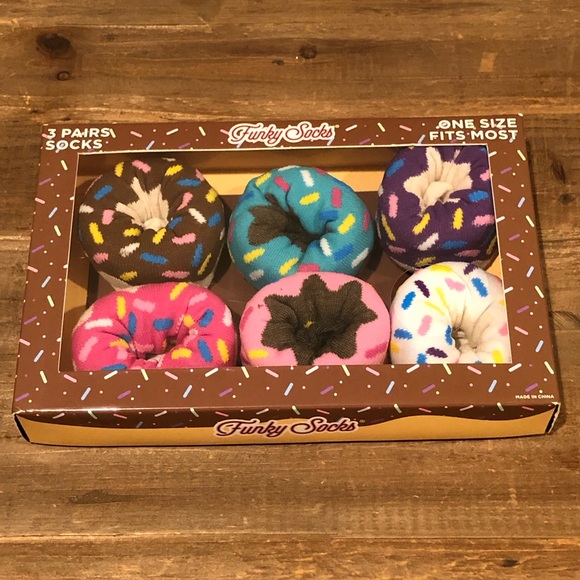 Funky Socks Accessories - Funky Socks Donut 3 Pair Set